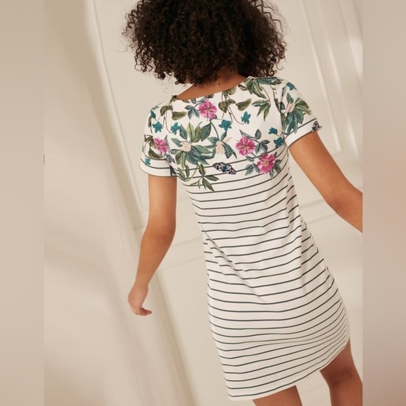 Joules Riviera Print Printed Jersey Short Sleeve Dress, Size 8 - Picture 5 of 14